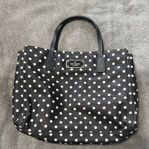 Kate Spade Black and White Polka Dot Tote